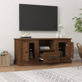vidaXL Szafka pod TV, brązowy dąb, 100x35,5x45 cm