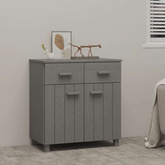vidaXL Komoda HAMAR, jasnoszara, 79x40x80 cm, drewno sosnowe