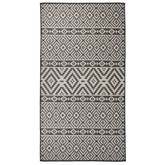 vidaXL Dywan zewnętrzny o płaskim splocie, 80x150 cm, czarne pasy