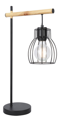Lampka nocna Bernita czarna metalowa loftowa 1xE27 Candellux