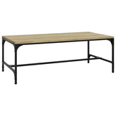 vidaXL Stolik kawowy, dąb sonoma 80x50x35 cm, materiał drewnopochodny