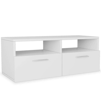 vidaXL Szafka pod TV, materiał drewnopochodny, 95x35x36 cm, biała