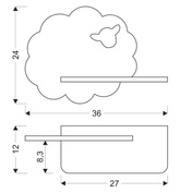 Półka podświetlana LED 5W IQ Kids Sheep biały 21-85139