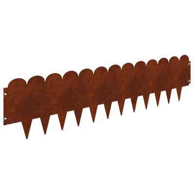 Krawężnik do trawnika 30 szt. 103 x 25 cm Stal Rdzawy
