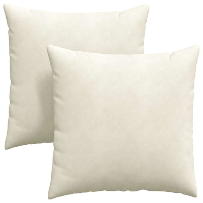 Poduszki na sofę 2 pcs Kremowy 60 x 60 cm Tkanina sztruksowa