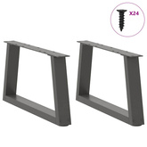 Nogi do stolika kawowego w kształcie litery V 2 szt. Antracyt 70x(30-31,3) cm Stal