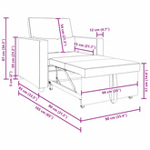 Rozkładana sofa jednoosobowa Żółty Aksamit