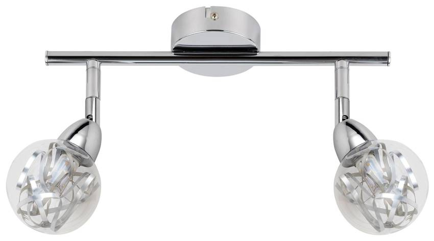 Lampa sufitowa Bolo spot ze szklanymi kloszami regulowana 2-punktowa LED do salonu