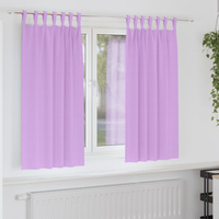 Firany blackout z kółkami 2 pcs Fioletowy 175 x 140 cm