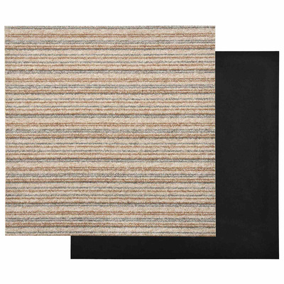 Dywan 20 pcs Beżowy w paski 50 x 50 cm 100% polipropylen