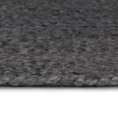 vidaXL Ręcznie wykonany dywan z juty, okrągły, 90 cm, ciemnoszary