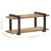 vidaXL Szafka pod TV, 90x40x40 cm, lite drewno z odzysku