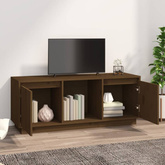 vidaXL Szafka pod TV, miodowy brąz, 110,5x35x44cm, lite drewno sosnowe