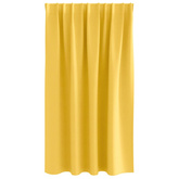 Firany blackout z kółkami 2 pcs Musztardowy Żółty 140 x 140 cm