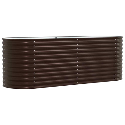 Podniesiony grządka Brązowy 240 x 80 x 81 cm Stal