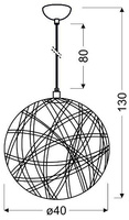 Lampa sufitowa wisząca 1X60W E27 biały FRIDA 31-51127
