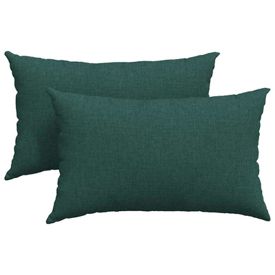 Poduszki na sofę 2 pcs Ciemna zieleń 50 x 30 cm tkanina