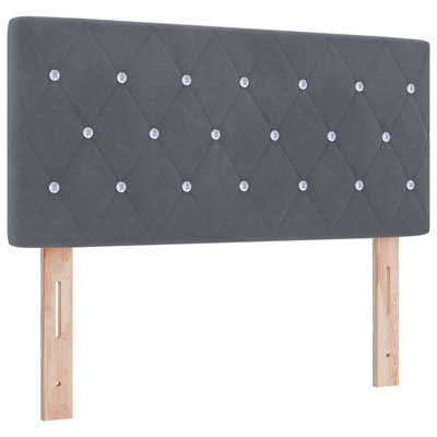 Łóżko z pojemnikiem i materacem LED ciemnoszary 90 x 200 cm