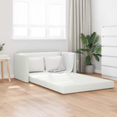 Sofa Bed Biały 124 x 71 x 78 cm Sztuczna skóra