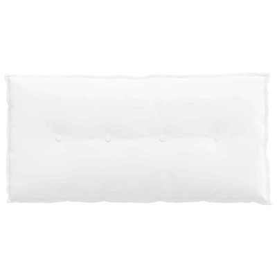 Poduszka na plecy Biały 100 x 19 x 50 cm tkanina