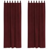 Zasłony zaciemniające 2 pcs Czerwone wino 140 x 245 cm Aksamit