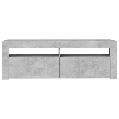 vidaXL Szafka pod TV z oświetleniem LED, szarość betonu, 120x35x40 cm