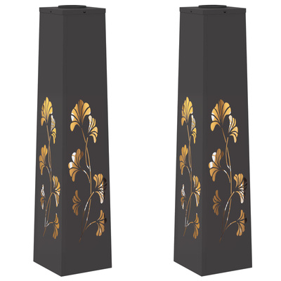 Słoneczna LED lampa na ścieżkę 2 pcs Czarny