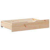 Szuflady pod łóżko, z kółkami, 2 szt., 80x55x17 cm, sosna