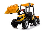 Traktor Na Akumulator Z Przyczepą Hercules Żółty 24V