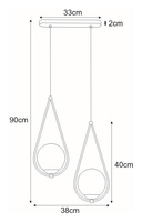 Lampa wisząca K-4776 z serii NEVE GOLD KAJA