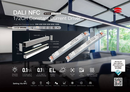 Zasilacz LED 60W 900-1700mA DALI Slim NFC