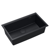 LOGAN 110 GraniteQ zlewozmywak pure carbon 76x44x23,5 cm 1-komorowy podwieszany z syfonem manualnym pure carbon