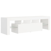vidaXL Szafka pod TV z oświetleniem LED, biała, 140x36,5x40 cm