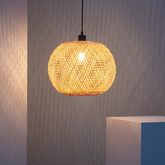 Lampa wiszaca Boho z Bambusa ?40cm Abruzzo Espresso E27