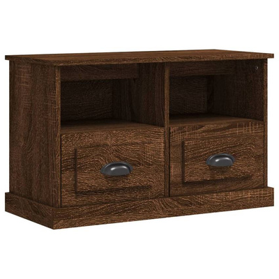vidaXL Szafka pod TV, brązowy dąb, 80x35x50cm, materiał drewnopochodny