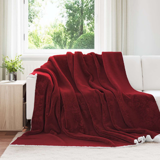 Koc Bordeaux Czerwony 240 x 270 cm Polar