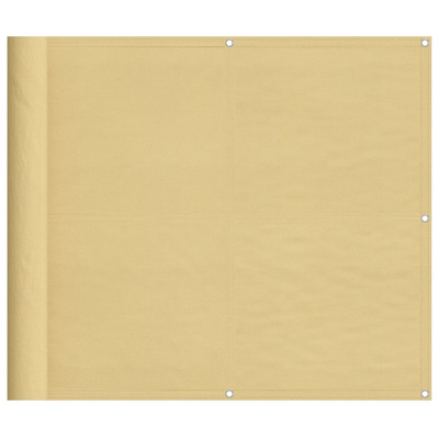 Parawan balkonowy, piaskowy, 90x600 cm, 100% poliester Oxford