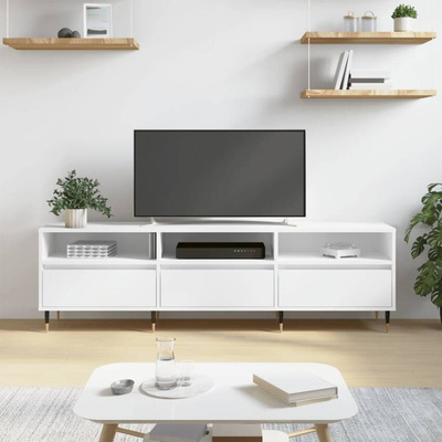 vidaXL Szafka pod TV, biała, 150x30x44,5 cm, materiał drewnopochodny wariant 5