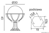 Lampa ogrodowa stojąca K 4011/1/KPO 250