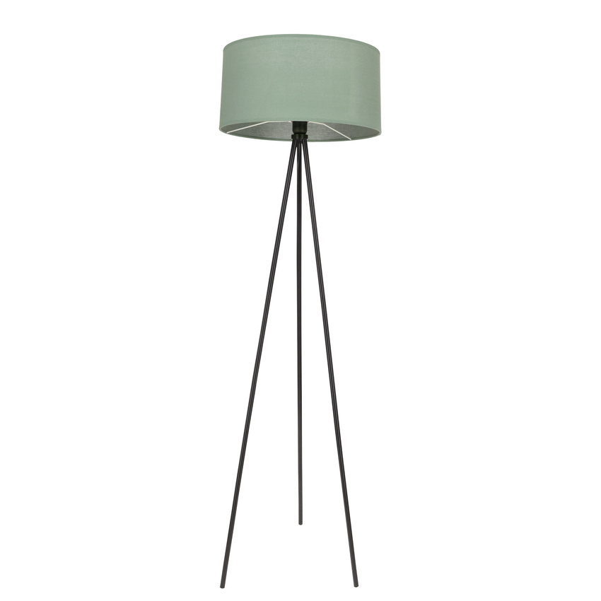 SHANTI lampa podłogowa czarny 1x40W E27 abażur miętowy 51-38753