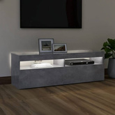 vidaXL Szafka pod TV z oświetleniem LED, szarość betonu, 120x35x40 cm wariant 4