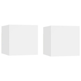 vidaXL Wiszące szafki telewizyjne, 2 szt., białe, 30,5x30x30 cm