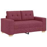 Sofa dwuosobowa, wino czerwone, 160x77x82 cm, tkanina