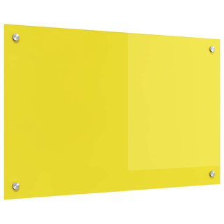 Panel kuchenny Żółty 80 x 50 cm szkło hartowane