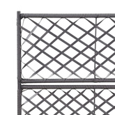 vidaXL Donica z kratką i 2 wkładami, 58x30x107 cm, polirattan, czarna