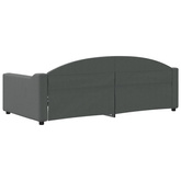 Sofa z funkcją spania, ciemnoszara, 90x190 cm, obita tkaniną