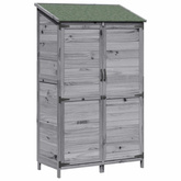 Shed ogrodowy Szary 106,5 x 56 x 176 cm Drewno Świerkowe