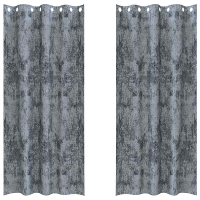 Zasłony z weluru 2 pcs Srebrnoszary 245 x 140 cm Aksamit