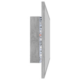 vidaXL Lustro łazienkowe LED, szarość betonu, 90x8,5x37 cm, akryl