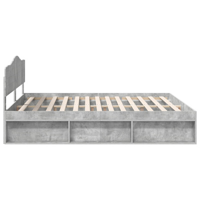 Ramka łóżka Betonowy 180 x 200 cm Lite drewno sosnowe